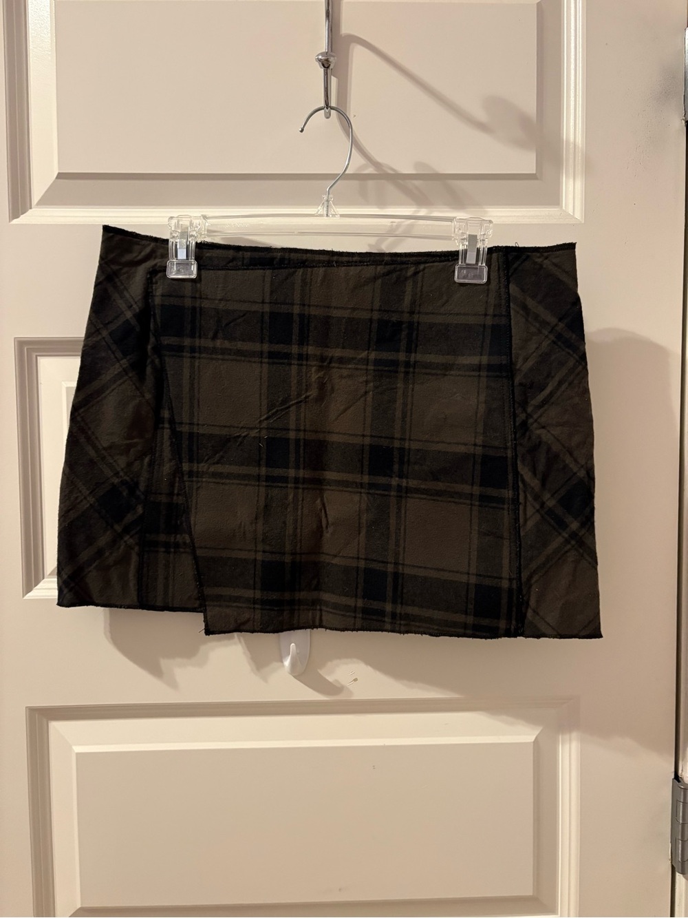 Free People Black Plaid Mini Skirt